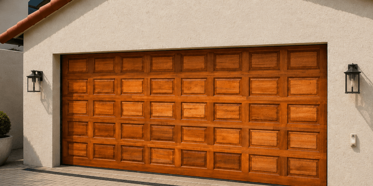 Magic Doors MERANTI WOOD 40 PANEL GARAGE DOOR