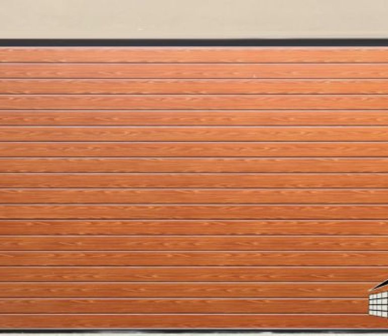 Double Wood Look Aluminium Fluted Doors