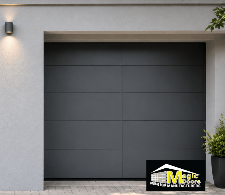 Magic Doors Single Frameless Cladded Graphite